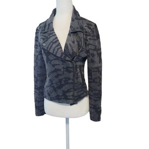 marrakech jacket S Grey Moto Wrap Camouflage Tiedye Woman Relaxed Outerw…